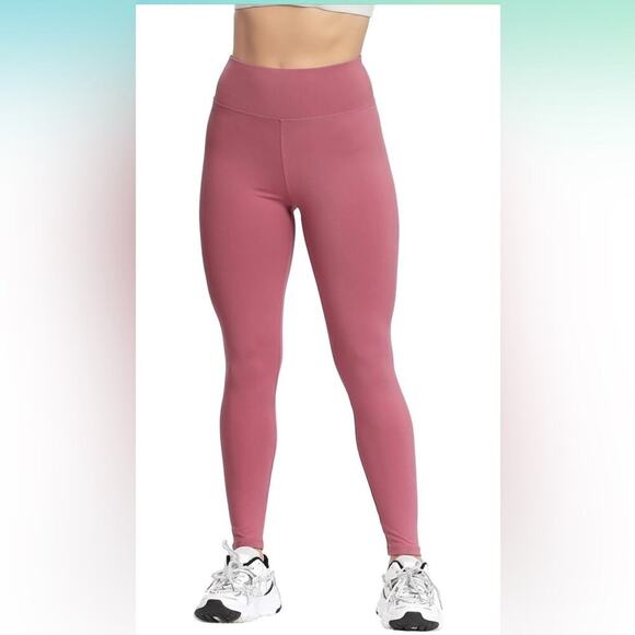High Waisted Leggings Soft Workout Yoga Pants Athletic Running Vintage Pink S/M - Picture 1 of 6